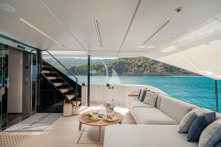 Charter Yacht TRILOGY - Ferretti Infynito 80 - 4 Cabins - Sicily - Lipari - Panarea - Aeolian Islands - Italy