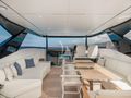 TRILOGY Ferretti Infynito 80 - sundeck dining area TRILOGY Ferretti Infynito 80 - sundeck dining area