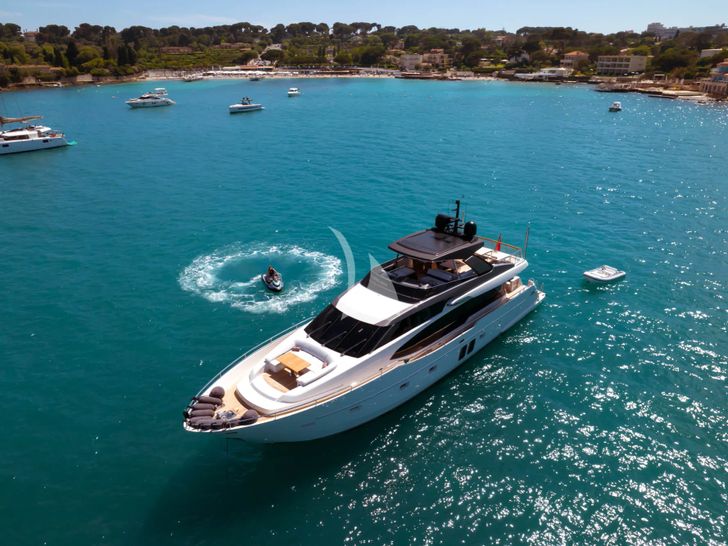 TRIPLE L Sanlorenzo SL78 - anchored aerial shot TRIPLE L Sanlorenzo SL78 - anchored aerial shot