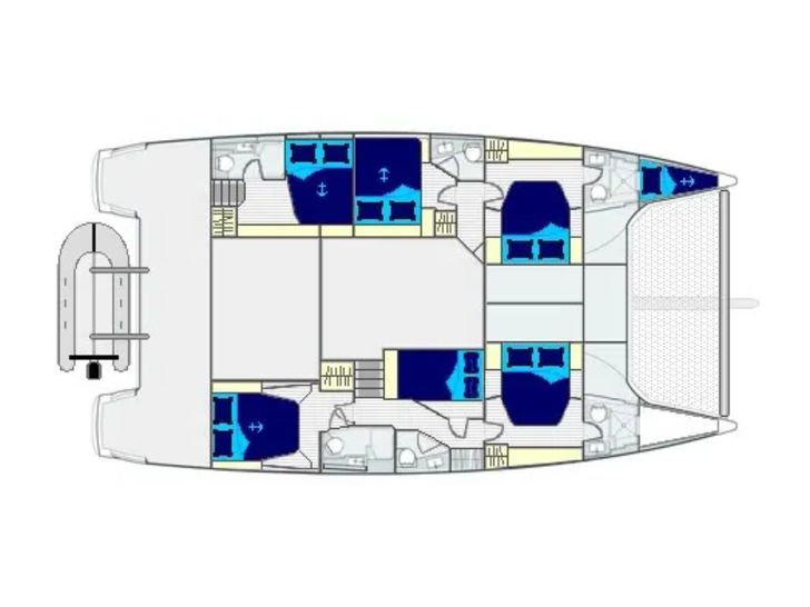 TRIUMPHO Fountaine Pajot Saba 50 - layout TRIUMPHO Fountaine Pajot Saba 50 - layout