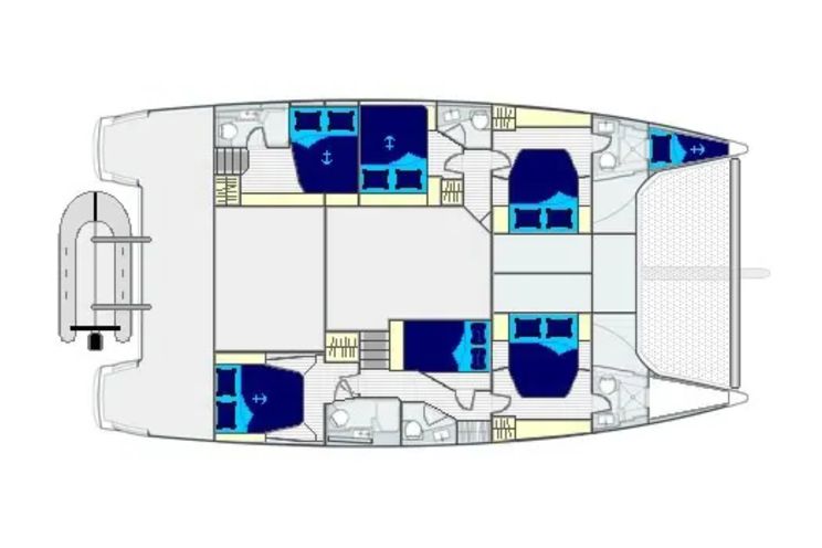 Layout for TRIUMPHO Fountaine Pajot Saba 50 - layout