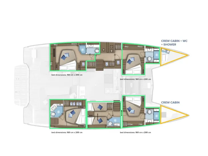 TRIWING OSSUS Lagoon 55 - cabin layout TRIWING OSSUS Lagoon 55 - cabin layout