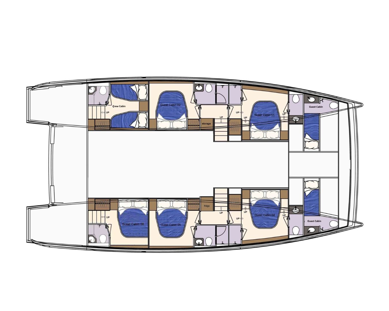 Charter Yacht TUPELO HONEY - Heysea SV60 - 7 Cabins - Tortola - Anegada - Virgin Gorda - BVI - Caribbean