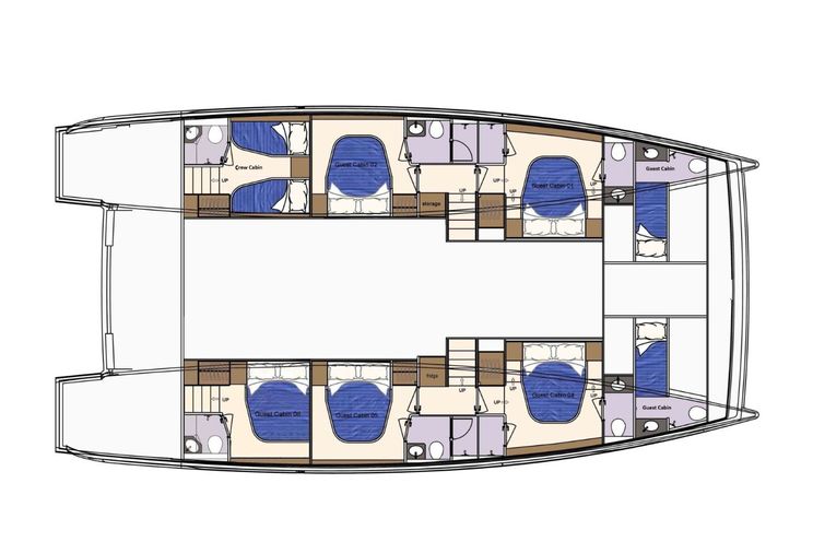 Charter Yacht TUPELO HONEY - Heysea SV60 - 7 Cabins - Tortola - Anegada - Virgin Gorda - BVI - Caribbean