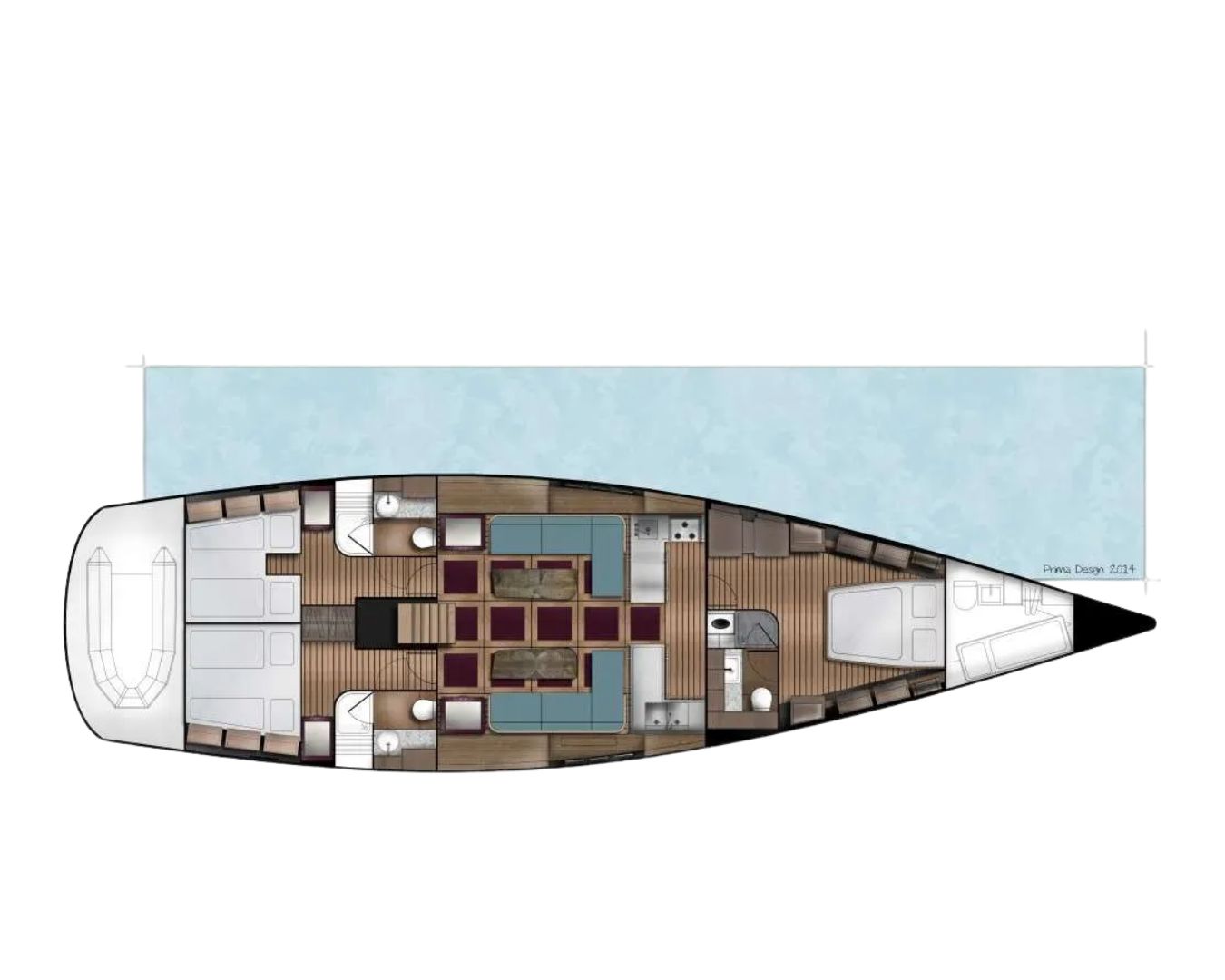 Layout for TUSCAN SPIRIT Hanse 62 - layout