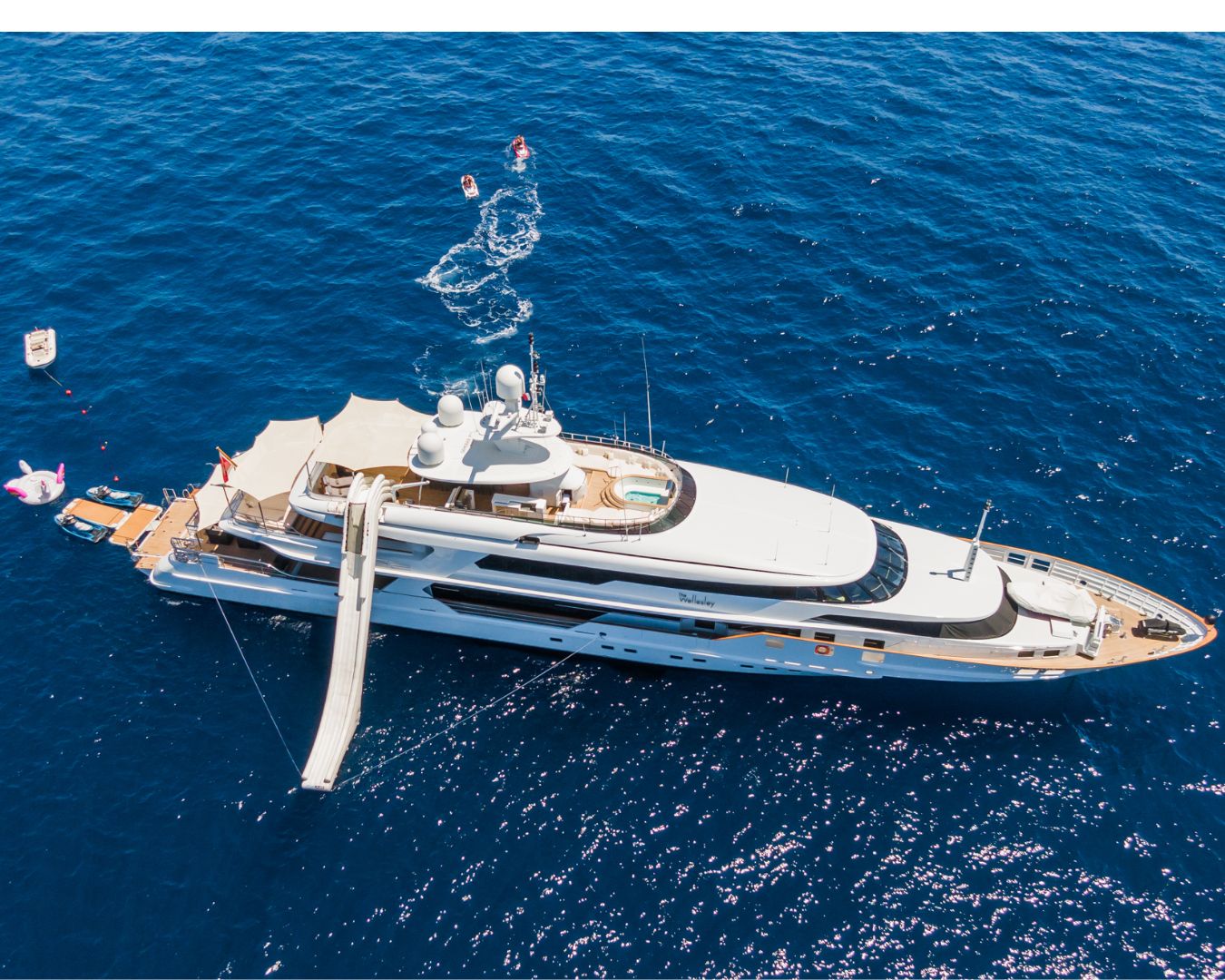 THE WELLESLEY Oceanco 184 - aerial shot