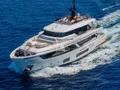 TWINS Ferretti Custom Line Navetta 30 - cruising close up shot TWINS Ferretti Custom Line Navetta 30 - cruising close up shot