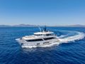 TWINS Ferretti Custom Line Navetta 30 - cruising across the waterline TWINS Ferretti Custom Line Navetta 30 - cruising across the waterline