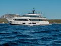 TWINS Ferretti Custom Line Navetta 30 - side profile TWINS Ferretti Custom Line Navetta 30 - side profile