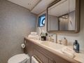 TWINS Ferretti Custom Line Navetta 30 - twin cabin bathroom TWINS Ferretti Custom Line Navetta 30 - twin cabin bathroom