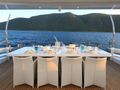 UKIEL Aegean Explorer M26 - aft alfresco dining area UKIEL Aegean Explorer M26 - aft alfresco dining area