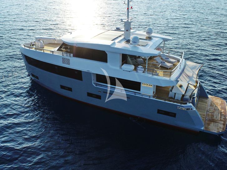 UKIEL Aegean Explorer M26 - anchored side view UKIEL Aegean Explorer M26 - anchored side view