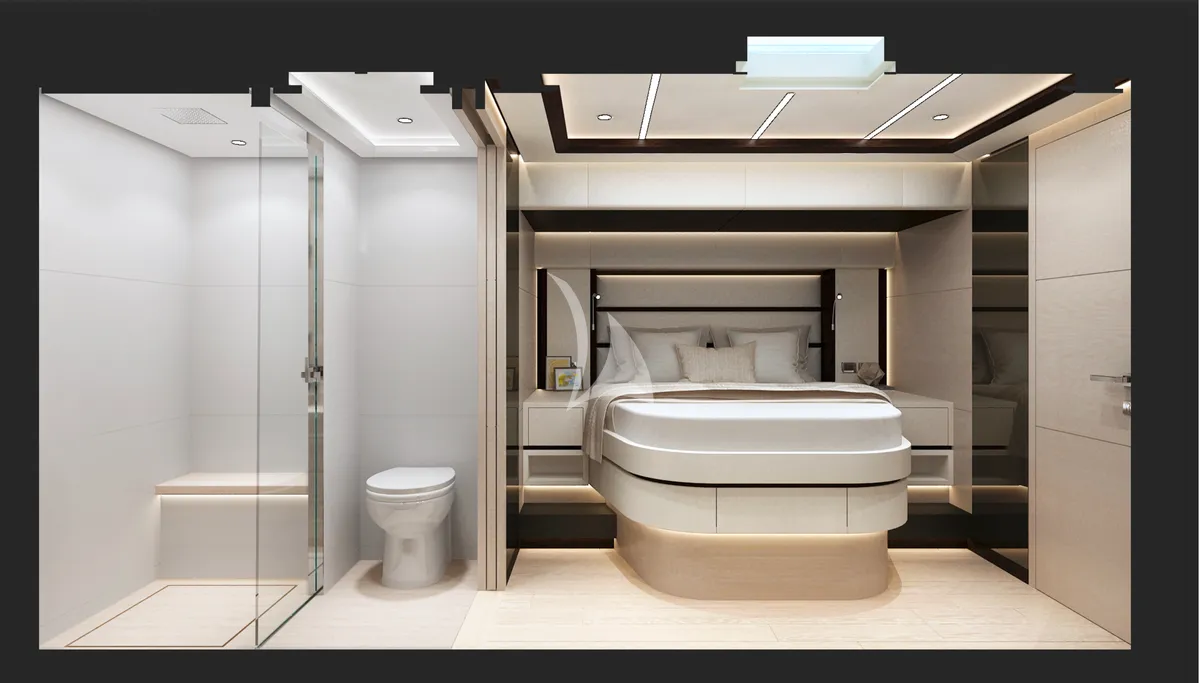 UNDER THE RADAR HeySea 80 - VIP cabin 1 with ensuite bathroom
