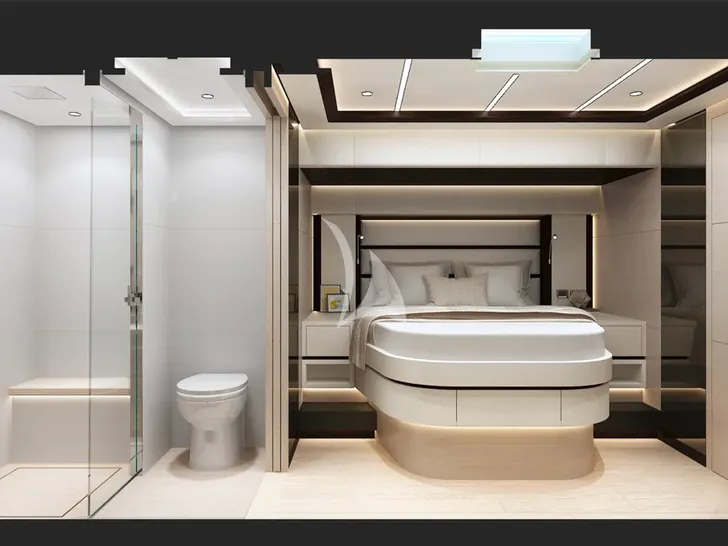 UNDER THE RADAR HeySea 80 - VIP cabin 1 with ensuite bathroom UNDER THE RADAR HeySea 80 - VIP cabin 1 with ensuite bathroom