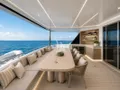 UNDER THE RADAR HeySea 80 - aft deck dining area UNDER THE RADAR HeySea 80 - aft deck dining area