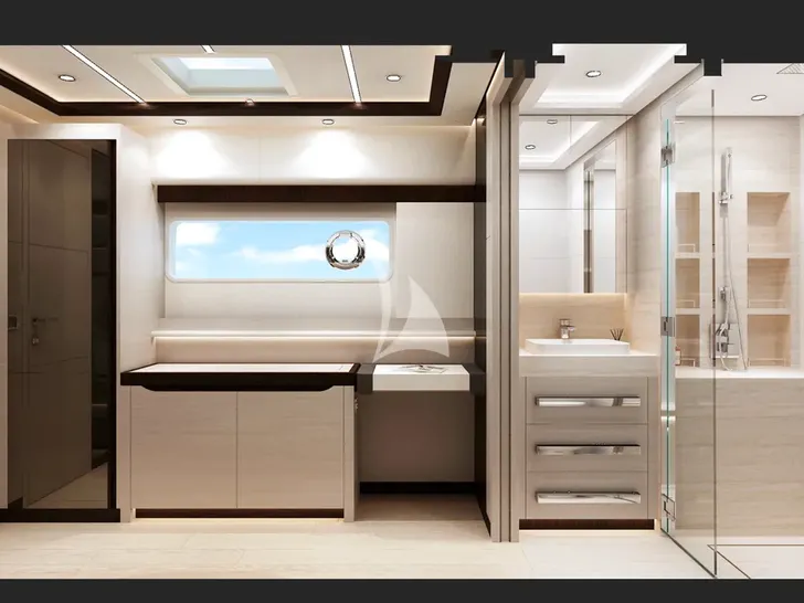 UNDER THE RADAR HeySea 80 - cabin vanity and premium bathroom UNDER THE RADAR HeySea 80 - cabin vanity and premium bathroom