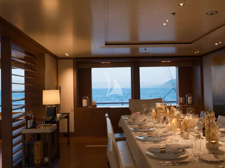 VASSA Feadship 68m - main dining area VASSA Feadship 68m - main dining area