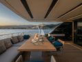 VAUBAN Sanlorenzo SL120 Asymmetric - main aft deck dining area VAUBAN Sanlorenzo SL120 Asymmetric - main aft deck dining area