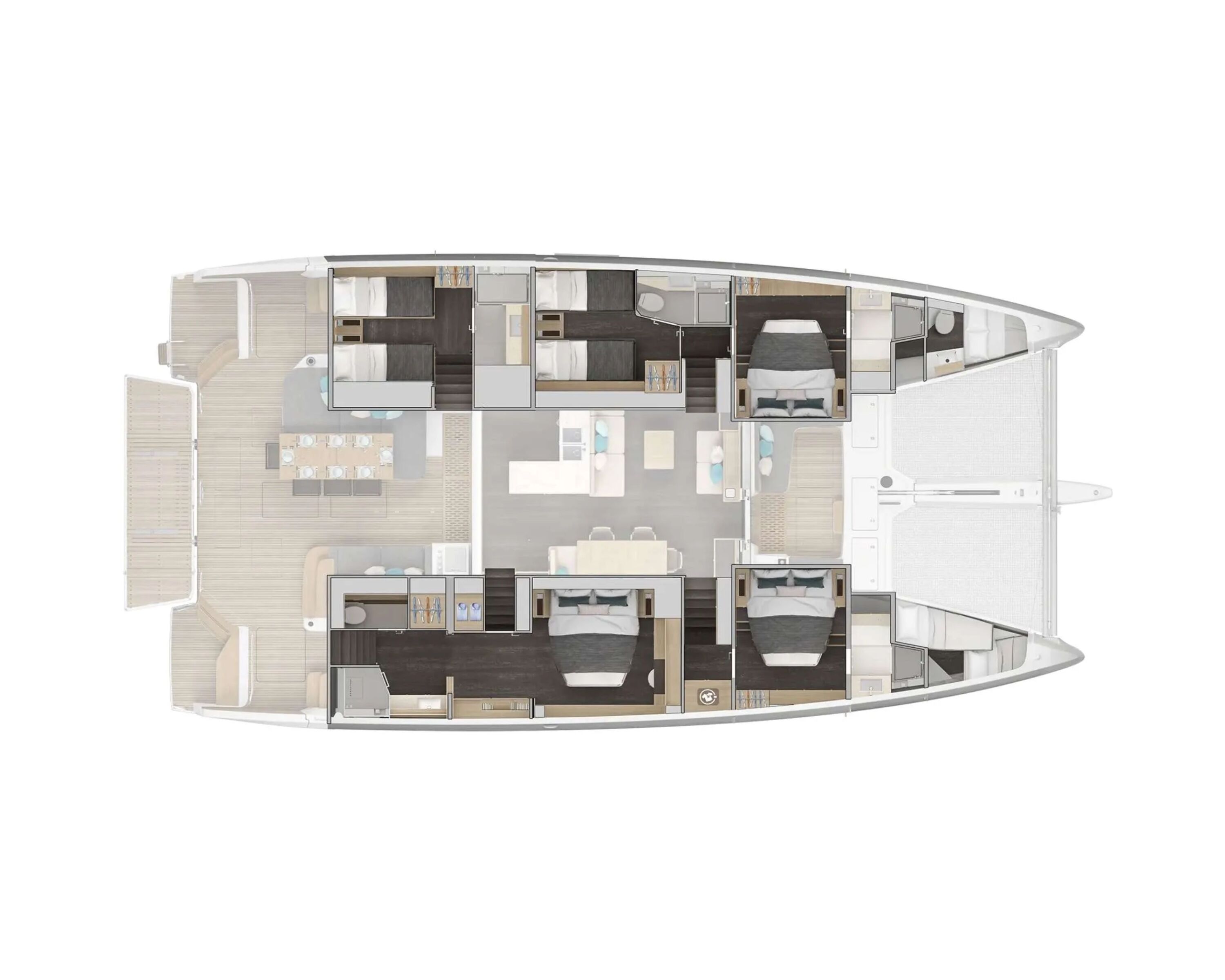 VELA BIANCA Lagoon 60 - layout