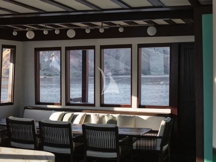 VELA Phinisi 50m - main dining area indoor VELA Phinisi 50m - main dining area indoor