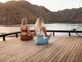 VELA Phinisi 50m - sundeck yoga session VELA Phinisi 50m - sundeck yoga session