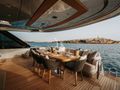 VENUS Monte Carlo MCY86 - aft deck alfresco dining area VENUS Monte Carlo MCY86 - aft deck alfresco dining area