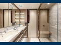 VESTA Azimut Grande 27M master cabin bathroom vanity unit and shower