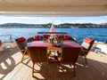 VIKING III Dixon 35m - aft alfresco dining area VIKING III Dixon 35m - aft alfresco dining area