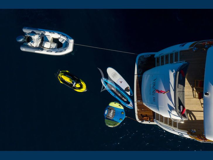 VIKING III Dixon Yacht Custom 35m swimming platform with water toys