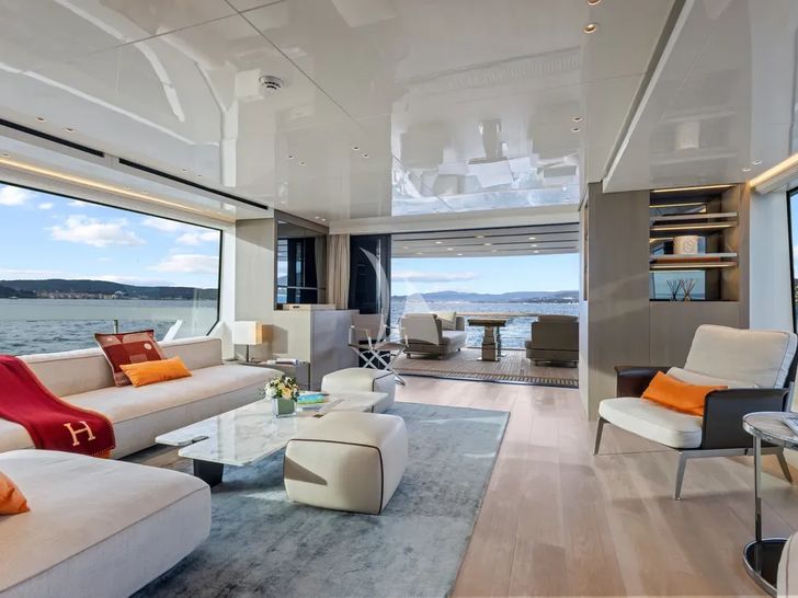 VINCI II Sanlorenzo SX88 - saloon seating VINCI II Sanlorenzo SX88 - saloon seating