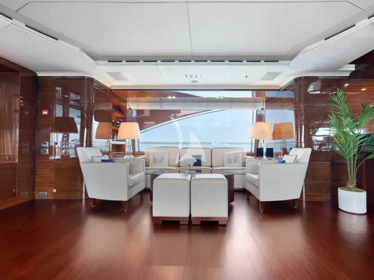 VISION Benetti 60m - sky lounge seating area VISION Benetti 60m - sky lounge seating area