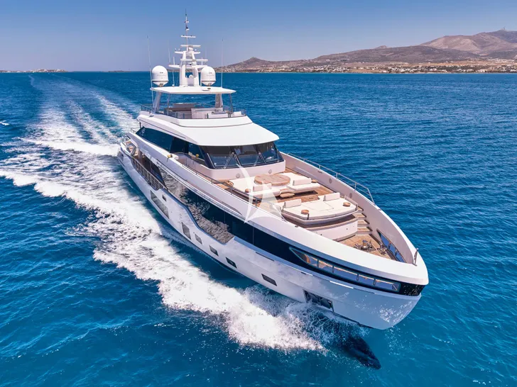 VOLO MARE Azimut Grande Trideck 38m - cruising across the Greek water VOLO MARE Azimut Grande Trideck 38m - cruising across the Greek water