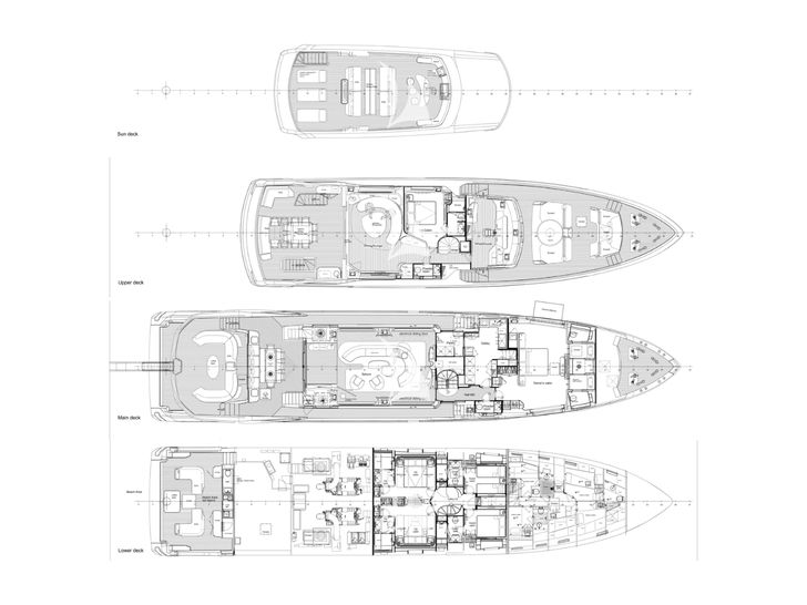VOLO MARE Azimut Grande Trideck 38m - layout VOLO MARE Azimut Grande Trideck 38m - layout