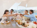 WABASH Benetti Classic Supreme 132 - guests dining alfresco WABASH Benetti Classic Supreme 132 - guests dining alfresco