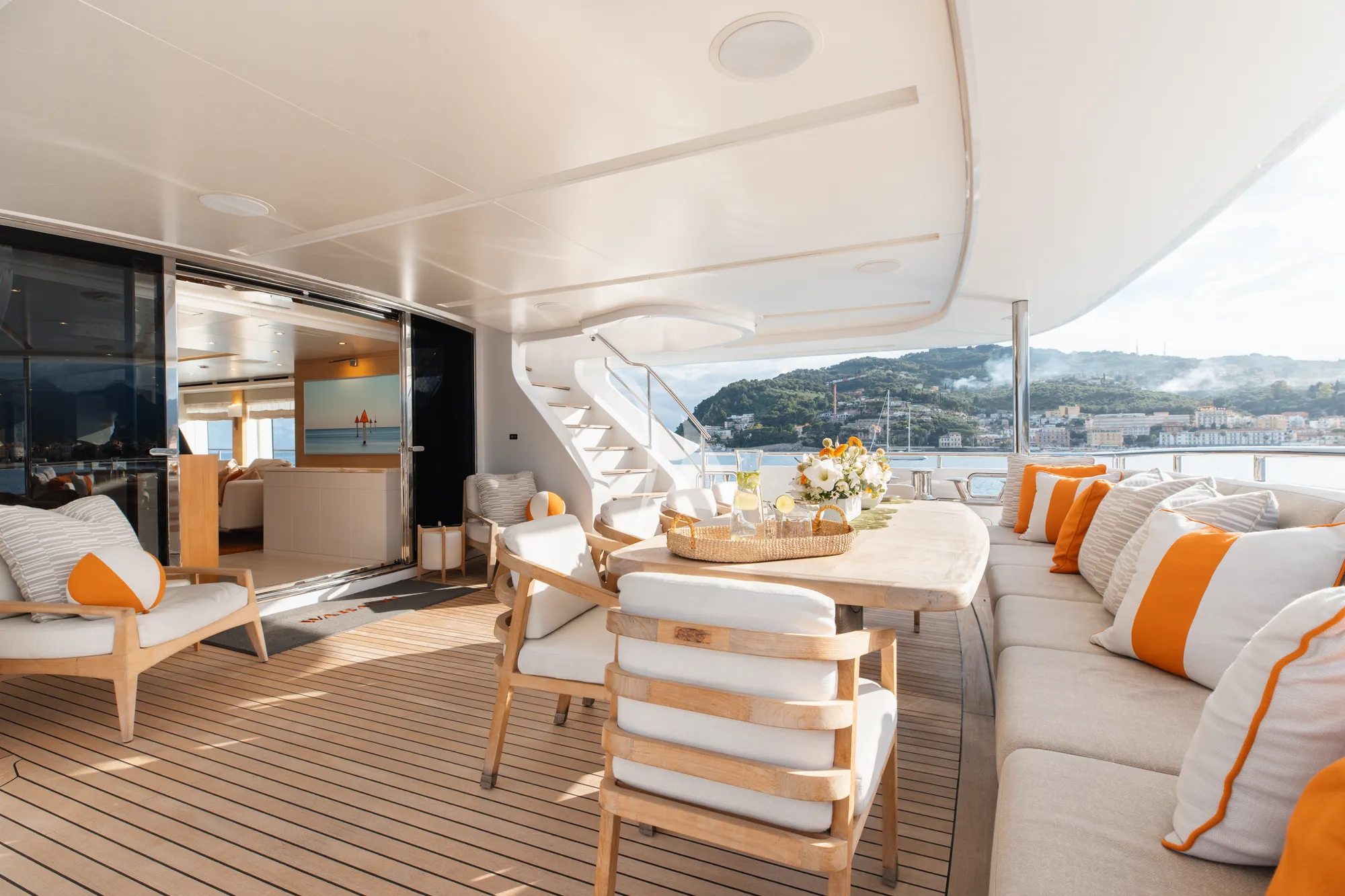 WABASH Benetti Classic Supreme 132 - main aft deck lounge