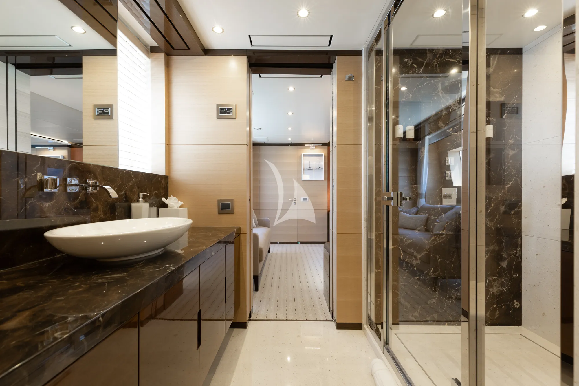 WABASH Benetti Classic Supreme 132 - master cabin bathroom