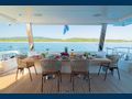 WATERMACHINE - Gulf Craft Majesty 100,aft deck alfresco dining area