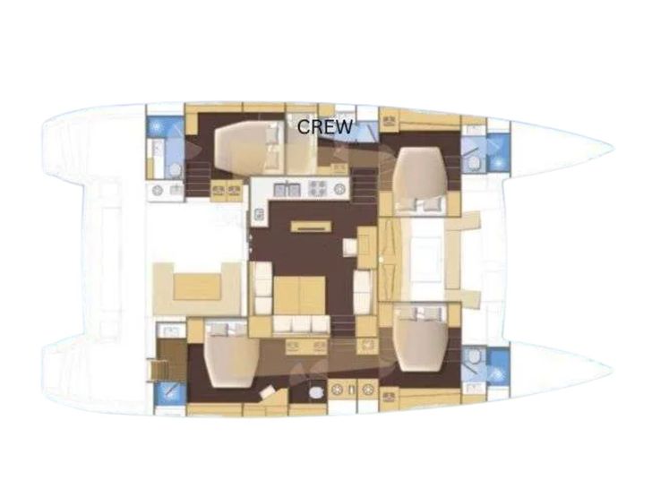 WHISPERS II Lagoon 560 - cabin layout WHISPERS II Lagoon 560 - cabin layout