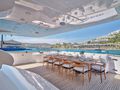 WHITE KNIGHT Maiora 40m - aft deck alfresco dining area WHITE KNIGHT Maiora 40m - aft deck alfresco dining area