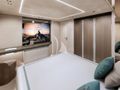 WHITE STAR Mangusta(Overmarine)Oceano 39 - VIP cabin bed and TV WHITE STAR Mangusta(Overmarine)Oceano 39 - VIP cabin bed and TV