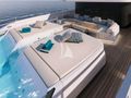 WHITE STAR Mangusta(Overmarine)Oceano 39 - sundeck lounge by the jacuzzi WHITE STAR Mangusta(Overmarine)Oceano 39 - sundeck lounge by the jacuzzi