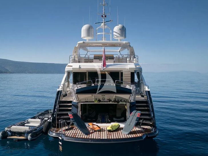 WICKED PLAY Sunseeker 115 Sport Yacht - stern WICKED PLAY Sunseeker 115 Sport Yacht - stern