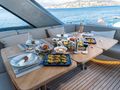 WILJIM V Princess Y72 - flybridge dining area WILJIM V Princess Y72 - flybridge dining area
