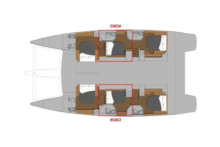 Layout for WIND CHASER I Fountaine Pajot Ipanema 58 - layout