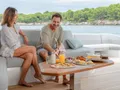 WINDKIND Fountaine Pajot Thira 80 - alfresco breakfast WINDKIND Fountaine Pajot Thira 80 - alfresco breakfast