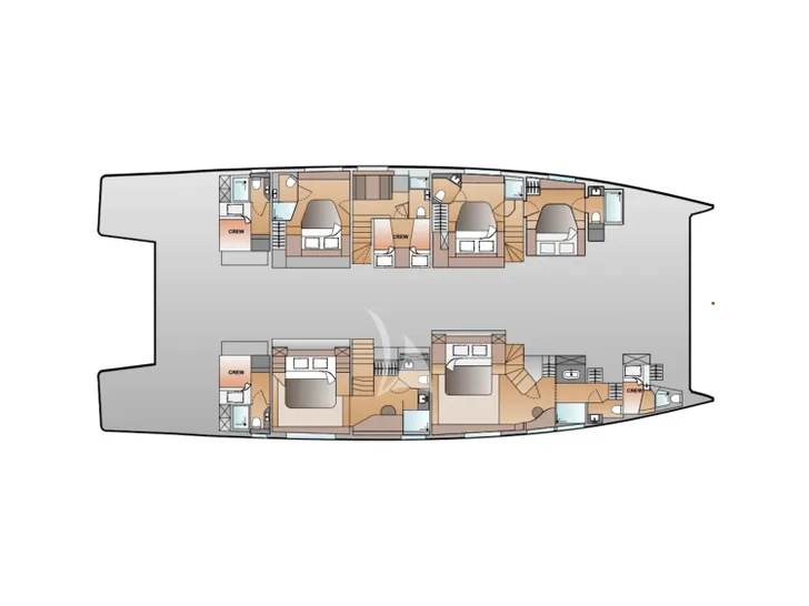 WINDKIND Fountaine Pajot Thira 80 - layout WINDKIND Fountaine Pajot Thira 80 - layout