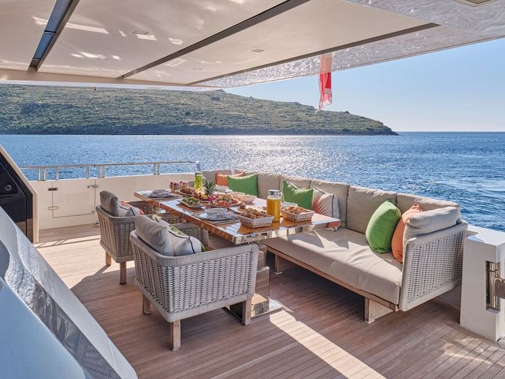 WOMBAT Sanlorenzo SL106 - main aft deck WOMBAT Sanlorenzo SL106 - main aft deck