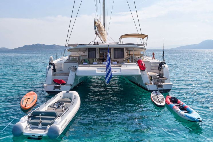 Charter Yacht WORLDS END - Fontaine Pajot Galathea 65 - 5 Cabins - Athens - Corfu - Lefkas - Santorini - Zakynthos