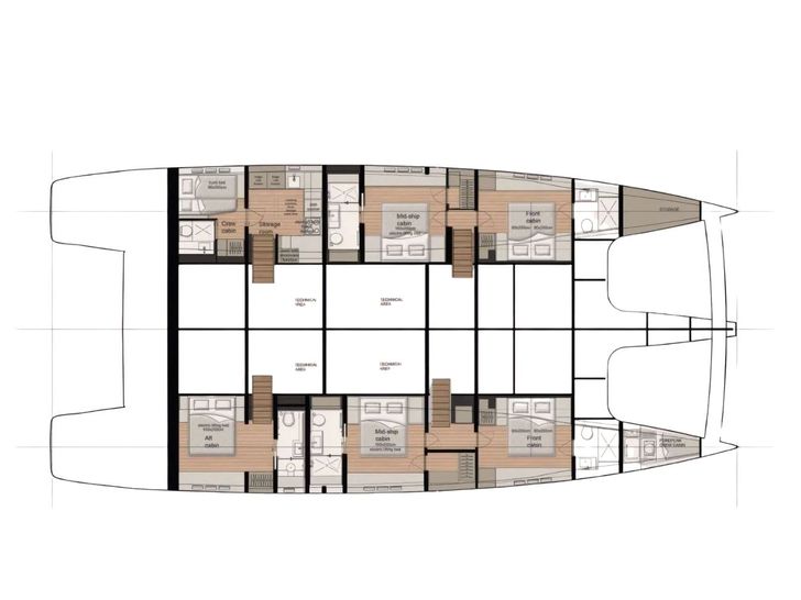 XMOTION Sunreef 80 - cabin layout XMOTION Sunreef 80 - cabin layout