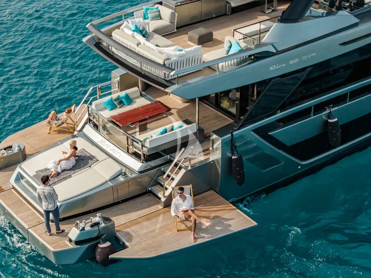 X SEVEN Riva Diva 82 - aft deck X SEVEN Riva Diva 82 - aft deck